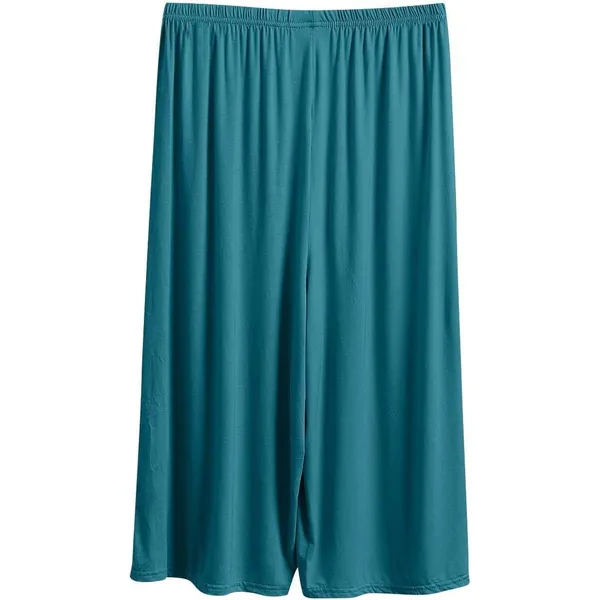 NWT ~ Women's Set/2 Teal Green & Rosy Pink Stretchy Knit Summer Capri Pants XL - Image 3