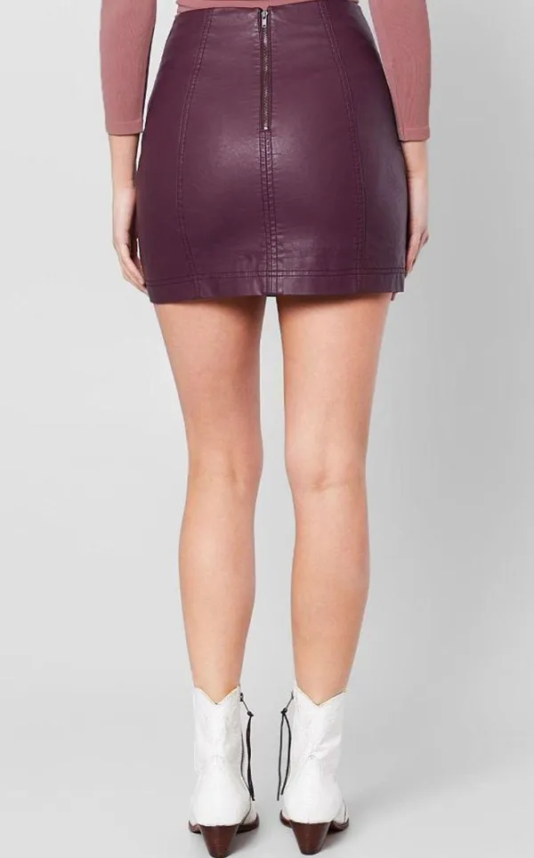 Free People Leather Skirt - Image 2