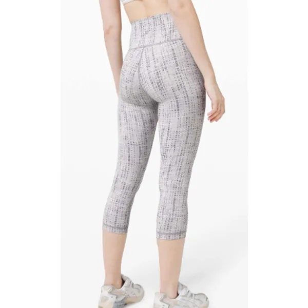 Lululemon Wunder Under‎ Crop High Rise Action Jacquard Leggings Women's Size 2 - Image 3