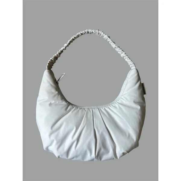Dagne Dover Rider Crescent Puff Shoulder Bag in Moonbeam Cream Purse - Image 10
