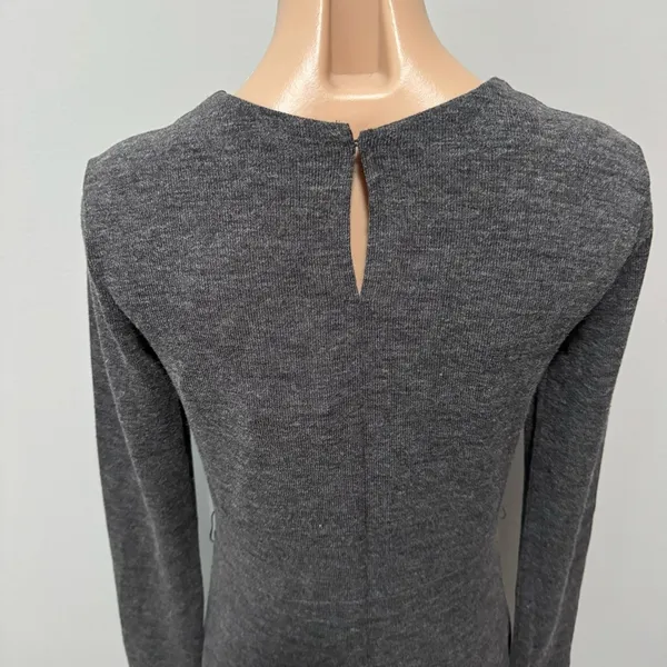 Zara Gray Sweater Maxi Midi Dress Small Long Sleeve NEW - Image 6