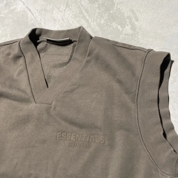 Essentials Fear Of God Sleeveless V Neck Vest Sweater Women's XS Oversized - Image 2