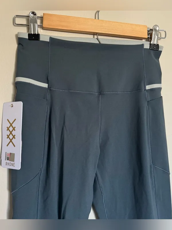 Rhode NWT Instinct Contrast Leggings Blue Granite Harvard Collegiate Logo Size S - Image 3