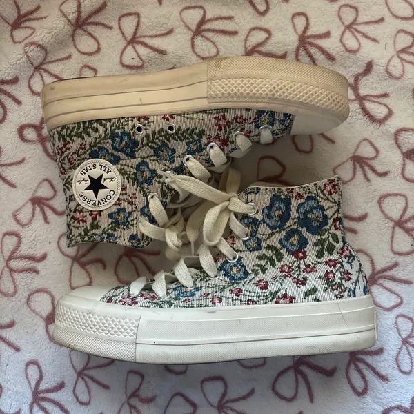 Limited Edition Floral High Top Platform Converse - Image 3