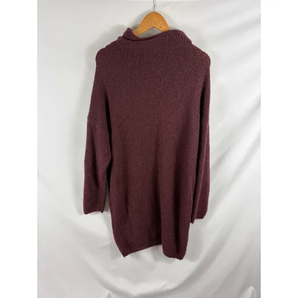 Aerie Purple Mock Neck Slouchy Sweater Dress Size Medium - Image 3