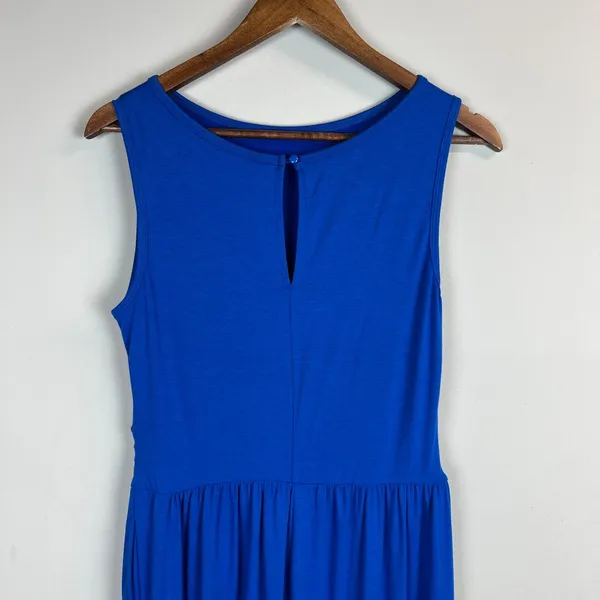 Pretty Garden‎ Jumpsuit Women Medium Blue Wide Leg Pleated Sleeveless Bohemian M - Image 7