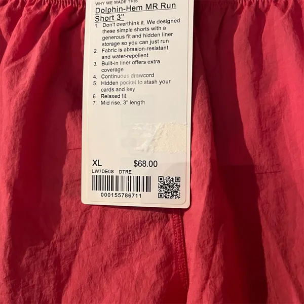 Lululemon Running Short Mid-Rise 3” Lined Sz XL Gym Yoga Desert Red NWT Athletic - Image 4