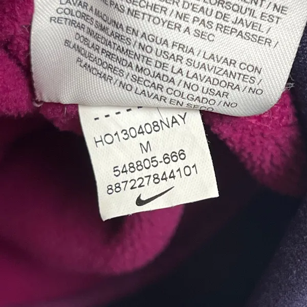 Nike Pink Fleece Performance Therma-Fit Full Zip Hoodie Jacket Medium - Image 5
