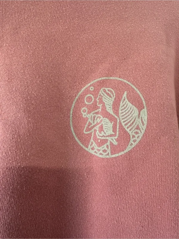 Cropped Women's Crewneck Sweatshirt in Dusty Rose Small Bella Canvas - Image 3