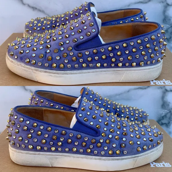 Roller 1C1S crystal studded suede slip-on sneaker size 36 - Image 7