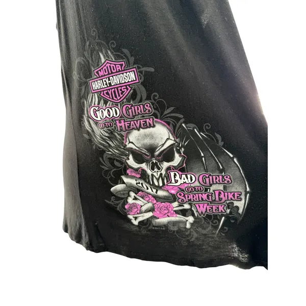 Harley Davidson 2017 Myrtle Beach Spring Bike Week Halter Tank Top Skull Dressy - Image 2