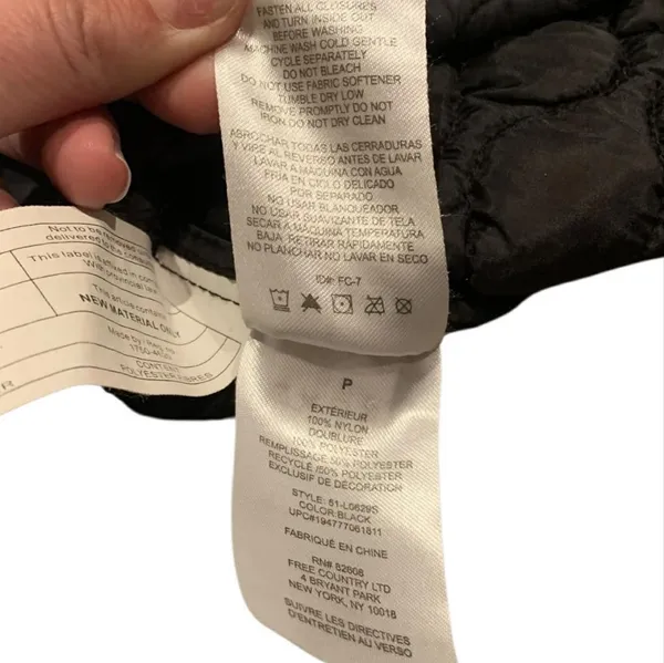 ​Free Country Black Onion Quilted Puffer Vest Gorpcore Minimalist S‎ - Image 5