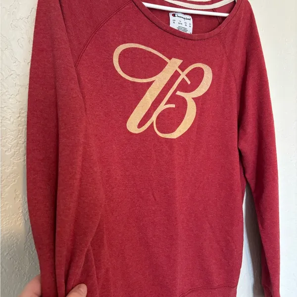 Champion Maroon Sweatshirt with Gold Accents - Image 4