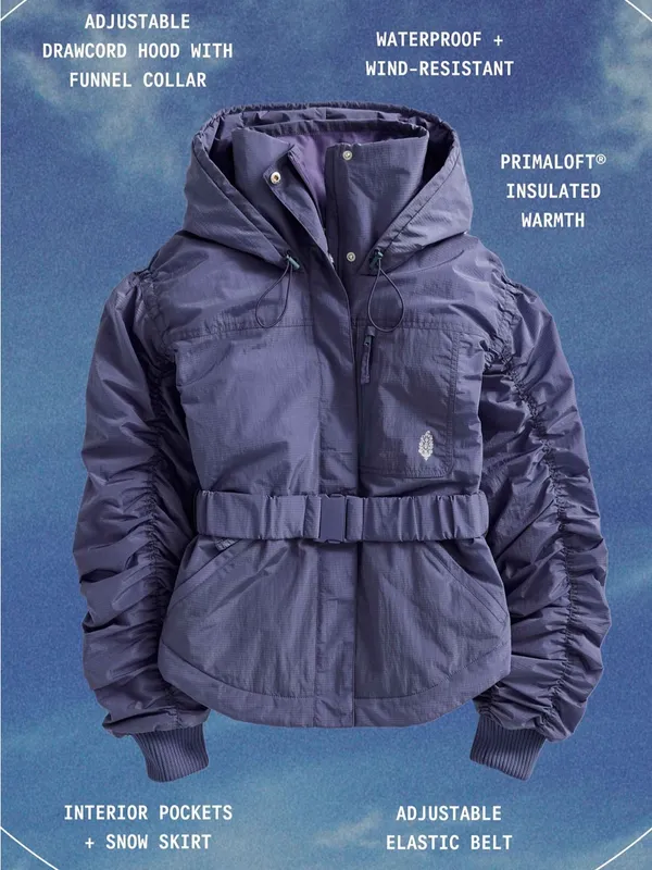 Free People Movement Lift Love Ski Jacket Size S Graphite - Image 13