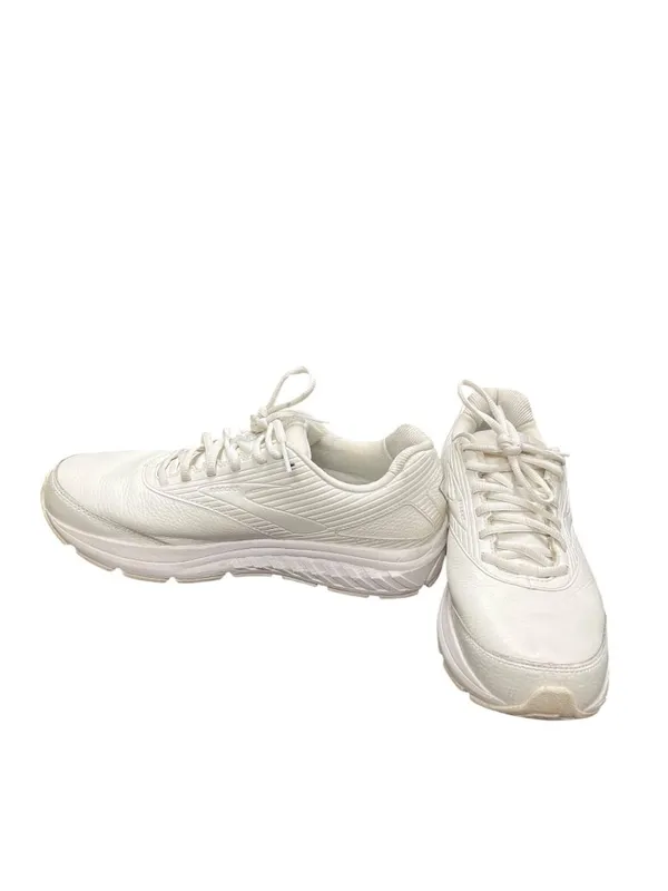 Brooks Addiction womens white leather casual walking sneakers sz 11B SKU 10-706 - Image 2