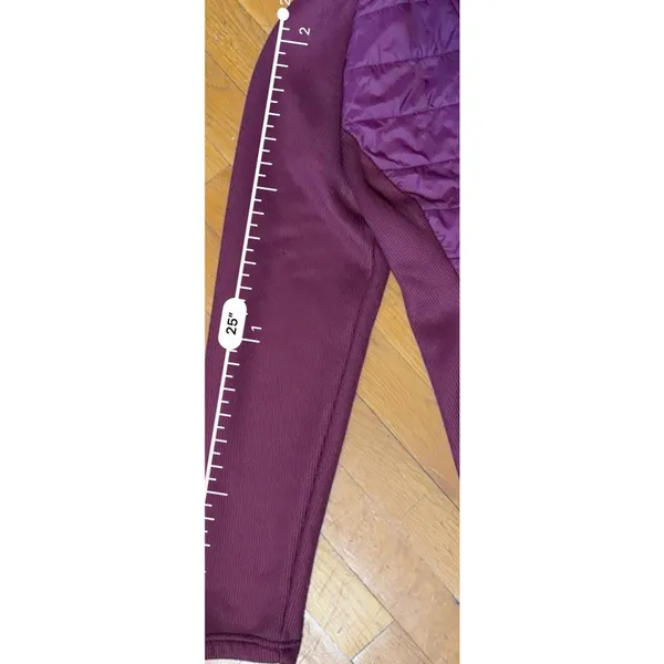 Spyder Burgundy Hybrid Jacket Womens Medium Full Zip Quilted Fleece - Image 6