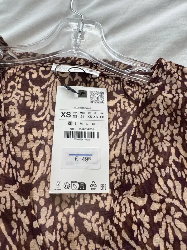 New Zara lightweight ruffled dress size XS - Image 6