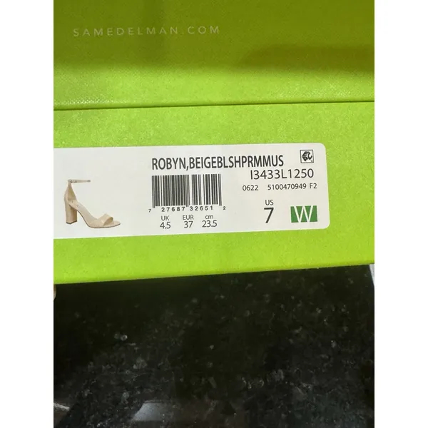 Sam Edelman Robyn Sandal Heel Women's Size 7 Wide Beige Blush Leather - Image 7