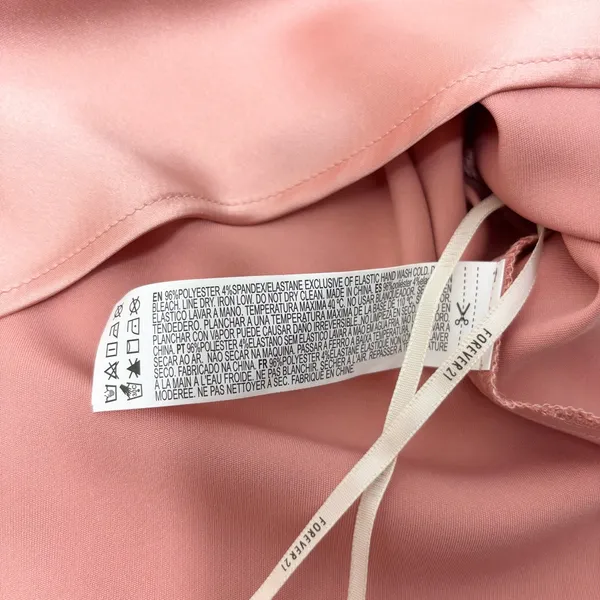 Forever 21 Peach Satin‎ Camisole Size M - Image 7