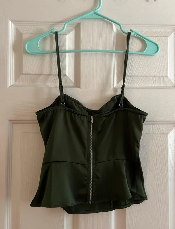 Pretty Little Thing Green Corset Tank - Image 3