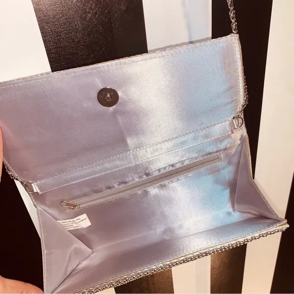 Chainmail Metal Silver Evening Bag 90s Vintage 1994 Like New - Image 11