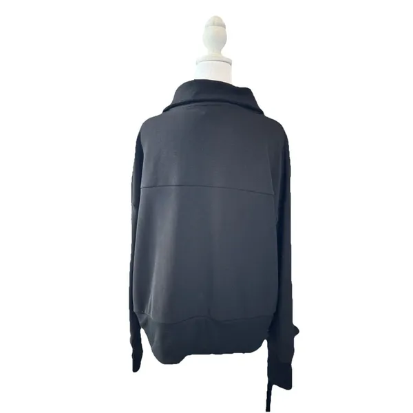 Simply Vera Vera Wang Sweater Size L Black Long Sleeve Half-Zip Pullover Women's - Image 6