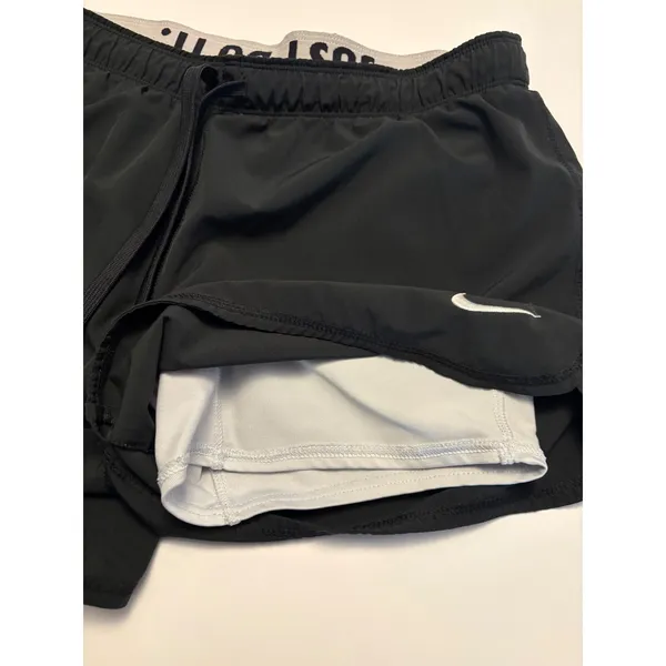 Nike Running Short Women Medium Black Dri-FIT Just Do It Waistband 3 Inch Inseam - Image 10