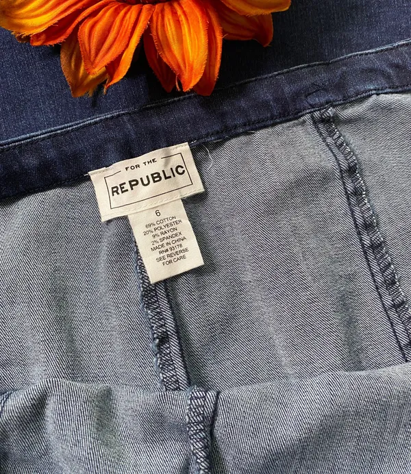 FOR THE REPUBLIC Hi-Low Raw Hem Bell Bottom Jeans | 6 - Image 9