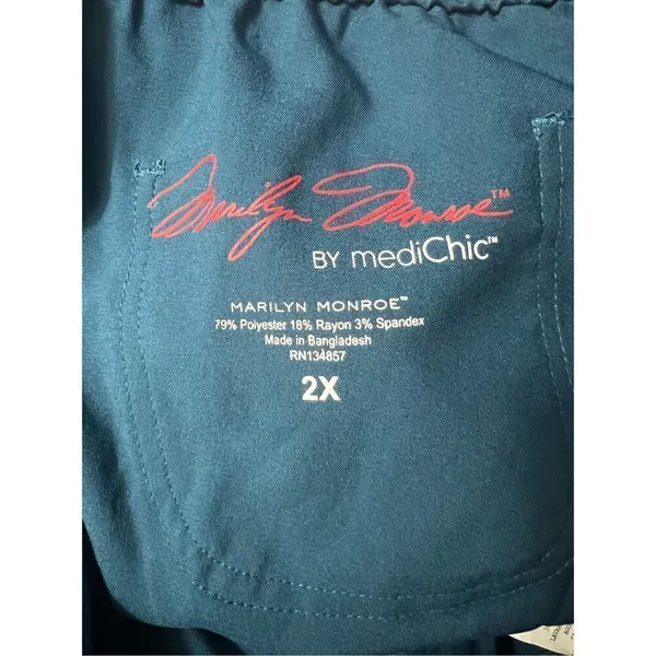 Marilyn Monroe by Medichic Women Green Scrub Bottoms Plus Size 2X Joggers - Image 6
