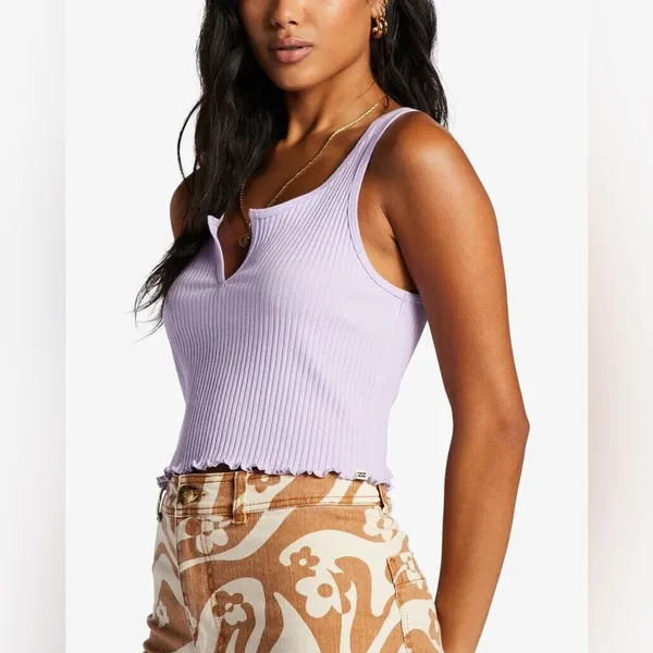 Billabong ribbed tank top women’s XS 6 purple Summer tank 💜 - Image 7