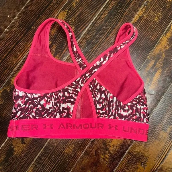 Under Armour pink Athleisure M abstract sports bra - Image 2