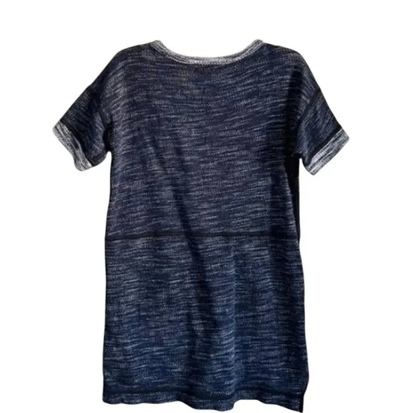Madewell Blue Marled Tunic Top Pockets 100% Cotton Effortless Casual Comfy Large - Image 2