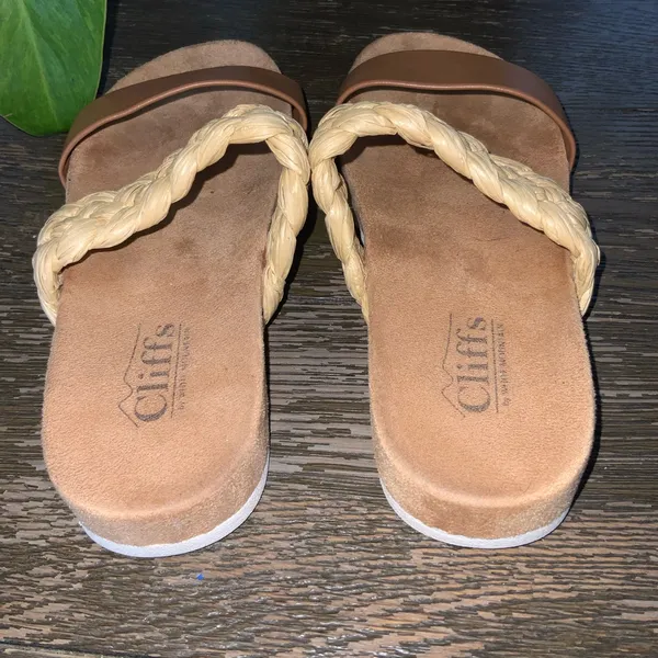 CLIFFS BY WHITE MOUNTAIN Women's Tonic Slide Sandal 7 Tan - Image 5