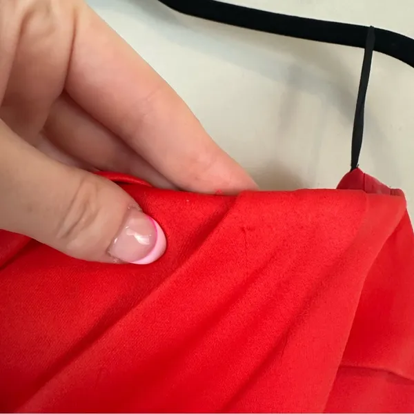 Rachel Rachel Roy | Red Strapless Jumpsuit Ruched Bodice Size 2 - Image 4