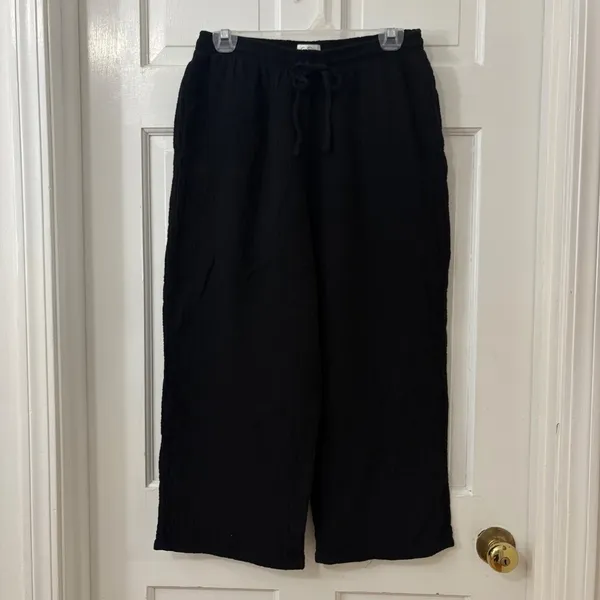 Jessica Simpson‎ Wide Leg Cotton Gauze Pants M Boho Coastal Capsule Minimalist - Image 2