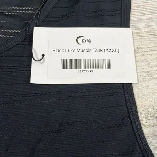 Zyia Active Black Luxe Muscle Tank XXXL. NWT - Image 5