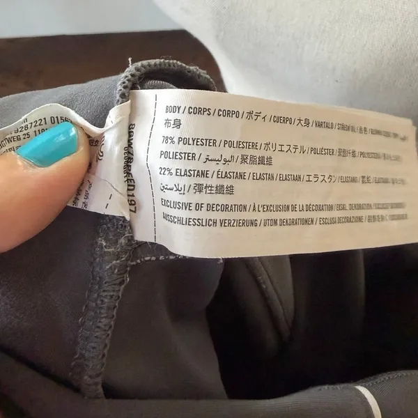 YPB Abercrombie Dark Gray SculptLux High Rise Piping Leggings M Long - Image 5