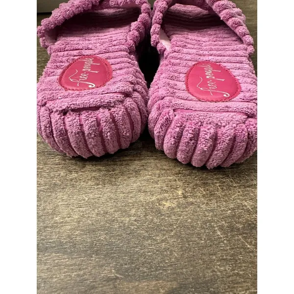 NWOB Free People Two Days in Ibiza Terry‎ Platfrom Slide Sandals Orchid size 9.5 - Image 5