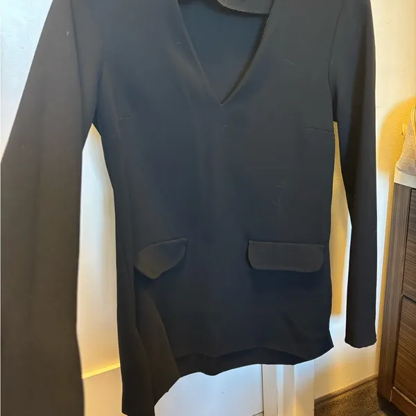 Zara Black V-Neck Jacket - Image 3