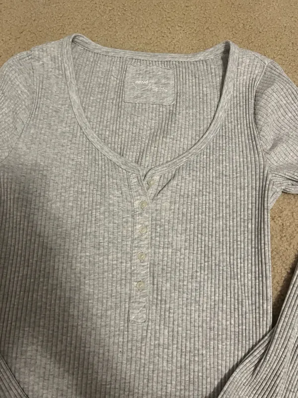 Aerie Waffle Knit Long Sleeve Top - Image 3
