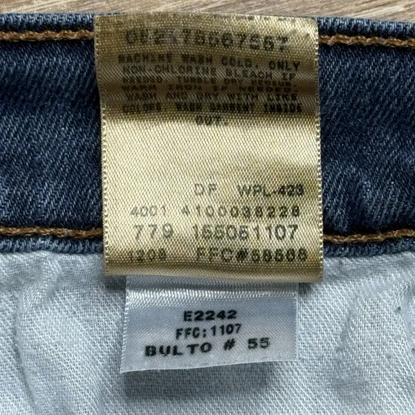 Levi's 505 Straight Leg Jeans Women's 8 Medium Blue Mid Rise Stretch Denim EUC - Image 5