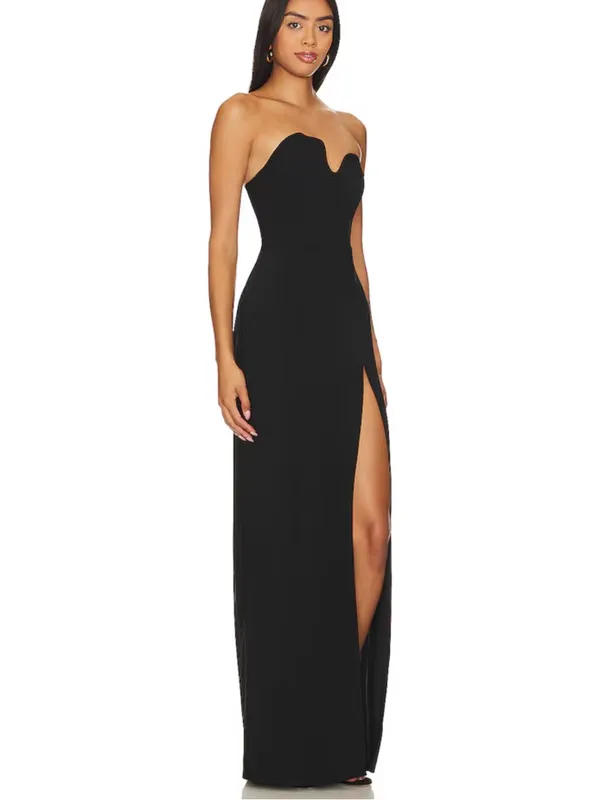 Amanda uprichard X Revolve Strapless Puzzle Gown in Black - Image 2