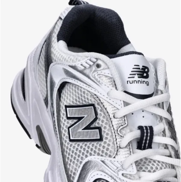 New Balance White and Gray Woman's Athletic RunningSneakers - Image 4