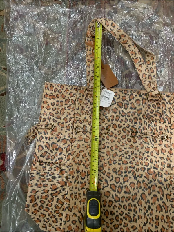 Neiman Marcus Leopard Print Large Tote Bag Women’s Brown New With Tags - Image 7
