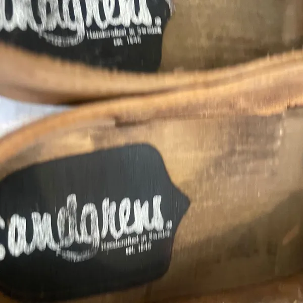 Sandgrens Swedish Wooden Mary Jane Clogs Tan Leather Sz 36/5-5.5 USA Handcrafted - Image 10