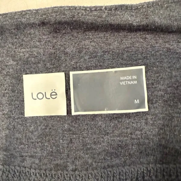 Lole Jersey Knit High Rise Jogger Lounge Pants Women's Medium Gray Cinch Waist - Image 4