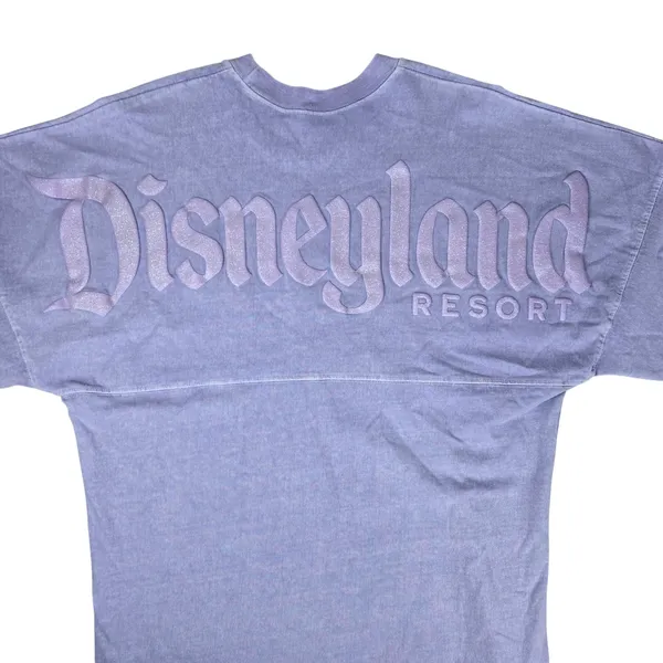 Disneyland Resort Spirit Jersey Purple Glitter Puff Print Shirt Small S - Image 4