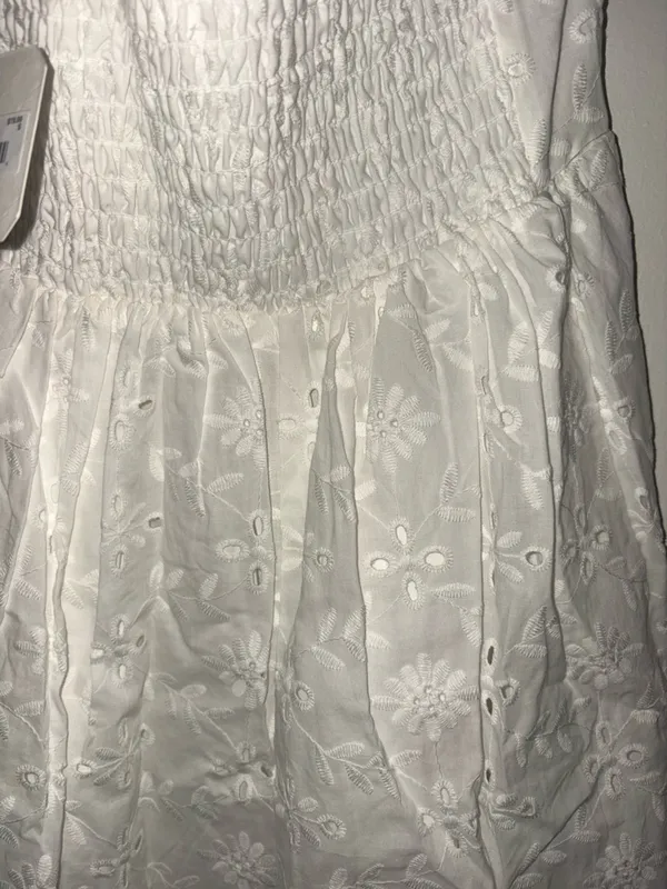 Altar'd State Paige White Strapless Eyelet Mini Dress - Image 9