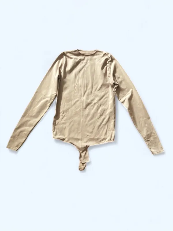Skims Essentials Crewneck Bodysuit Long Sleeve Nude Size Small / Medium Shaping - Image 3