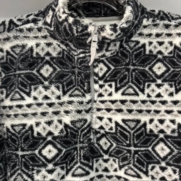Aeropostale Prince & Fox XL Womens Nordic Fair Isle Fleece Quarter Zip Pullover - Image 2